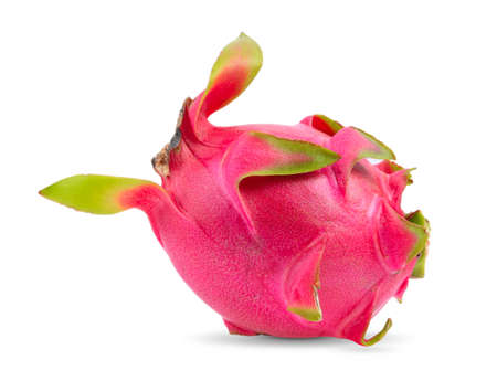 dragon fruit isolated on white backgroundの写真素材