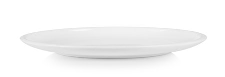 white plate isolated on white backgroundの写真素材