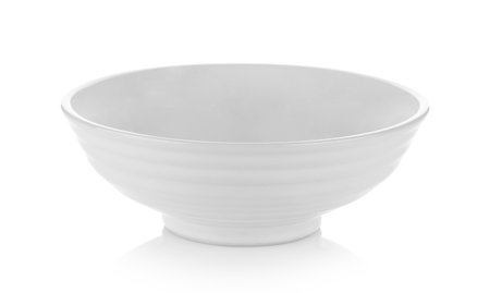 white bowl isolated on white backgroundの写真素材