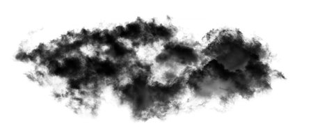 smoke isolated on black backgroundの写真素材