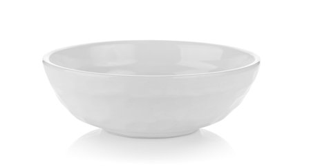 white bowl isolated on white backgroundの写真素材