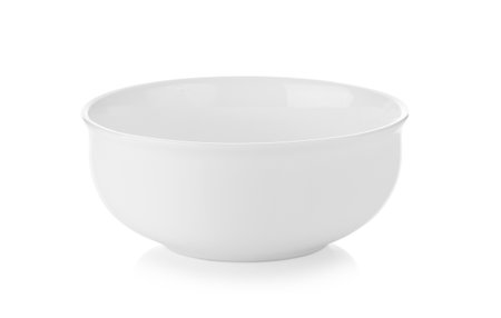 white bowl isolated on white backgroundの写真素材