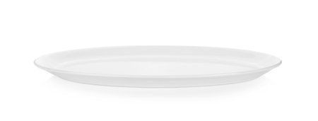 white plate isolated on white backgroundの写真素材