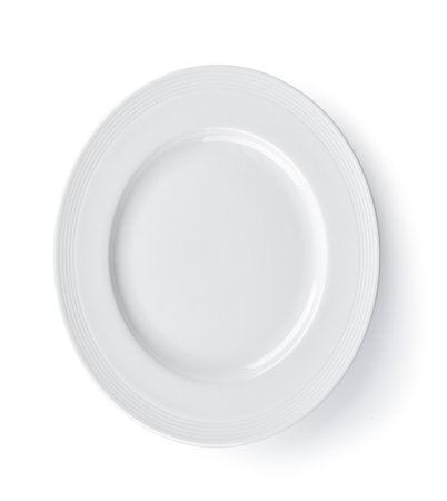 white plate on white background top viewの写真素材