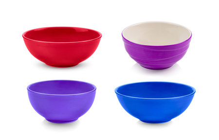 ceramic bowl isolated on white backgroundの写真素材