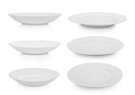plate isolated on white backgroundの写真素材