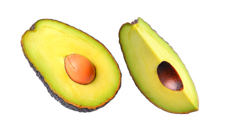 Avocado isolated on a white backgroundの写真素材