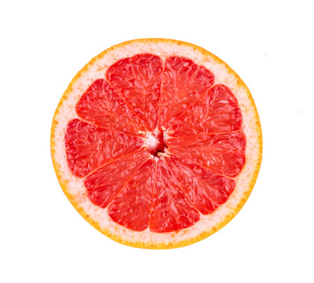 Grapefruit isolated on white backgroundの写真素材