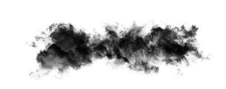 smoke isolated on white backgroundの写真素材
