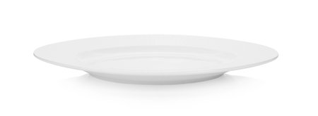 white plate isolated on white backgroundの写真素材