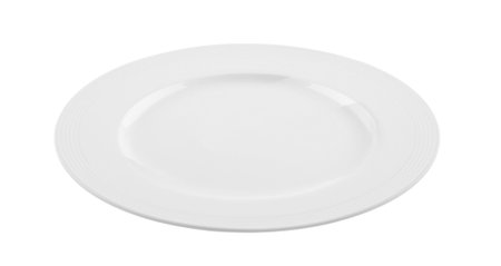 white plate isolated on white backgroundの写真素材