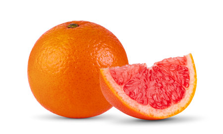 orange fruit isolated on white backgroundの写真素材