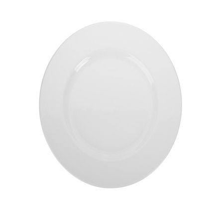 plate isolated on white background. top viewの写真素材