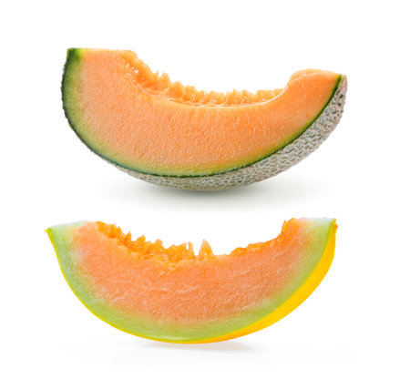 melon isolated on white backgroundの写真素材