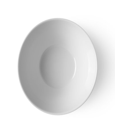 white bowl isolated on white background top viewの写真素材