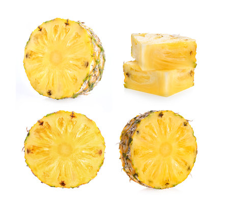 pineapple isolated on white backgroundの写真素材