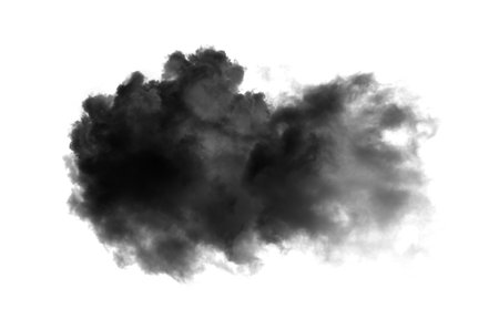 smoke isolated on white backgroundの写真素材