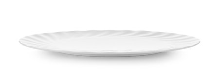 white plate isolated on white backgroundの写真素材