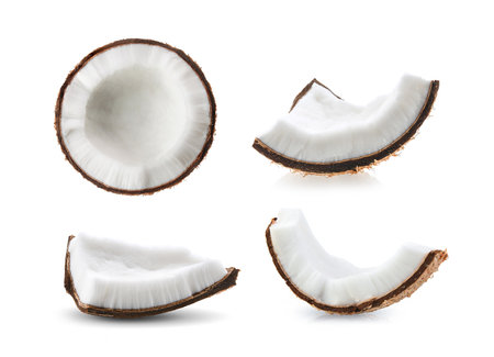 coconut isolated on white backgroundの写真素材