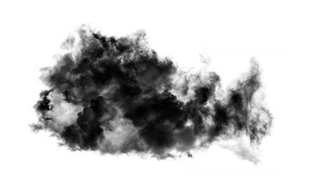 smoke isolated on white backgroundの写真素材