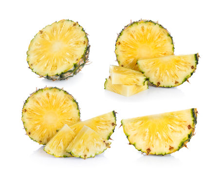pineapple isolated on white backgroundの写真素材