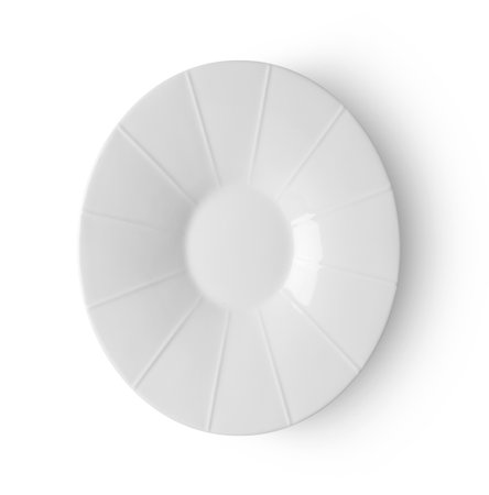 white plate isolated on white backgroundの写真素材