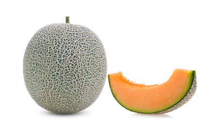 Orange slice isolated on white backgroundの写真素材