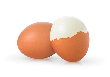 eggs isolated on white backgroundの写真素材