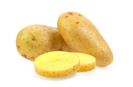 potato isolated on white backgroundの写真素材