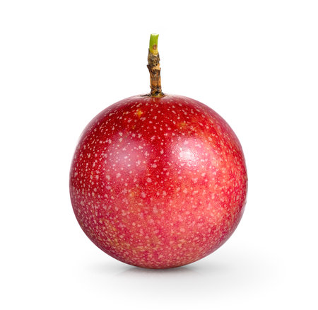 Passion fruit isolated on white backgroundの写真素材
