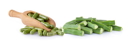 Moringa capsules in the scoopの写真素材