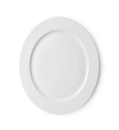 white plate isolated on white backgroundの写真素材