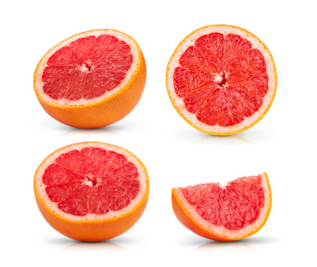 Grapefruit isolated on white backgroundの写真素材