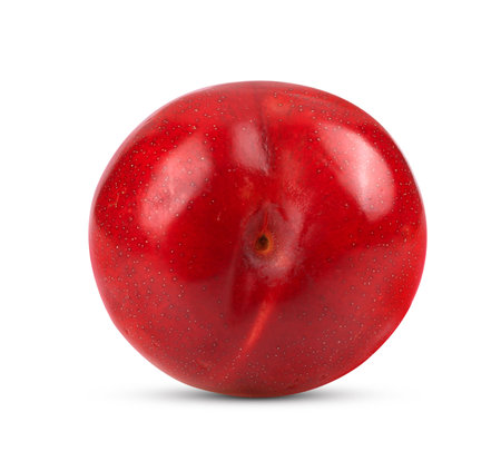 Plum isolated on white backgroundの写真素材