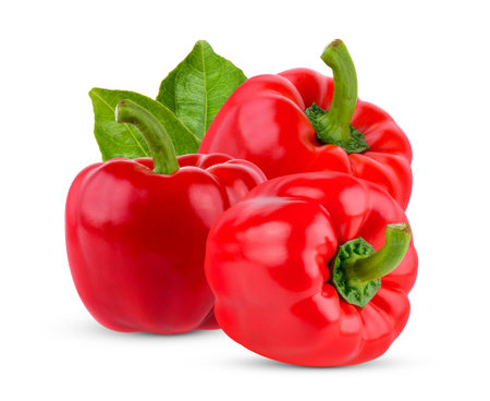 red pepper on white backgroundの写真素材