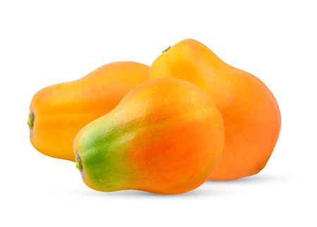 Papaya isolated on white backgroundの写真素材