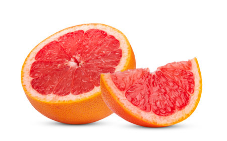 Grapefruit isolated on white backgroundの写真素材