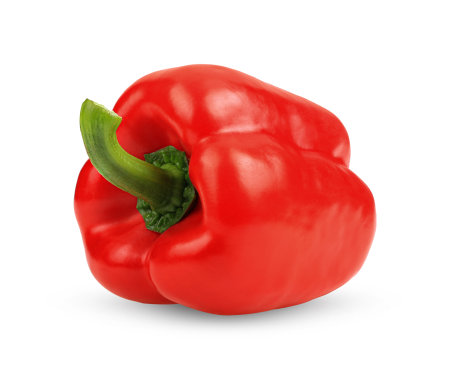 Red pepper isolated on white backgroundの写真素材