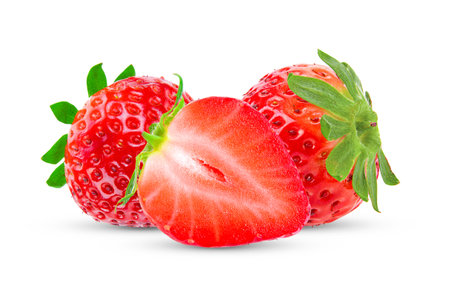 Strawberry isolated on white backgroundの写真素材