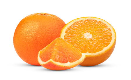 Orange isolated on white backgroundの写真素材