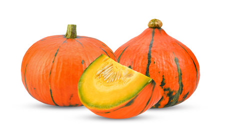 Pumpkin isolated on white backgroundの写真素材