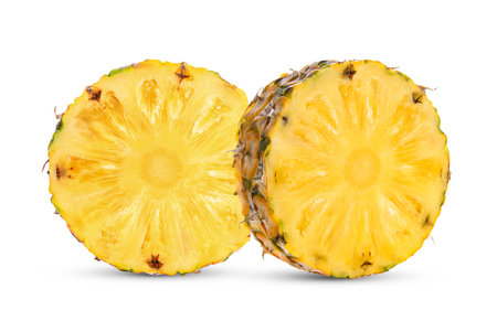 Pineapple isolated on white backgroundの写真素材