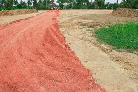 Gravel road in the Construction zone