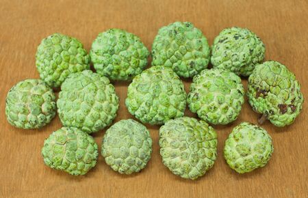 Sugar apple on a plywood 