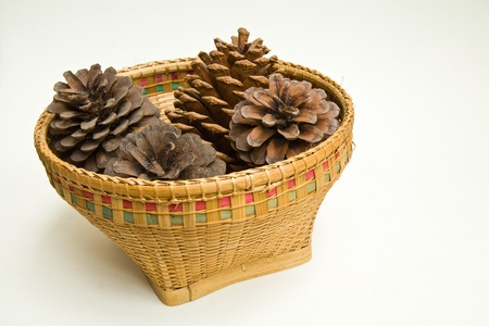 wood basket の写真素材