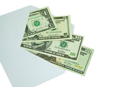 Dollars in the envelope の写真素材