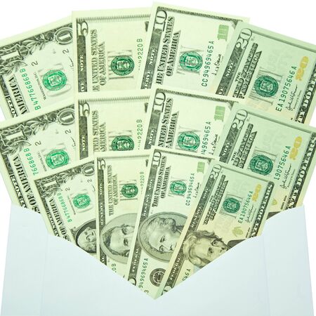 Dollars in the envelope 