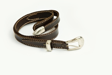 Men black belt isolated on white 