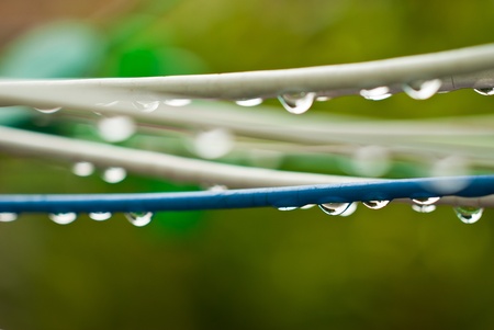 Droplet at hangers の写真素材