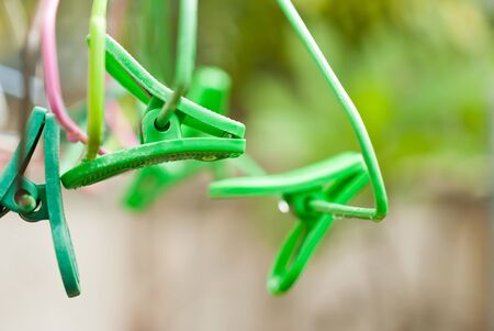 Droplet at hangers の写真素材